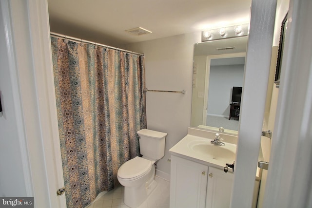 8011 Lions Crest Way, Gaithersburg, MD 20879 - bathroom featuring vanity, tile patterned floors, and a shower with shower curtain