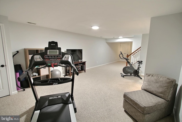 8011 Lions Crest Way, Gaithersburg, MD 20879 - exercise area featuring carpet floors