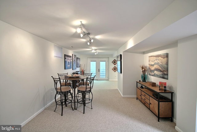 8011 Lions Crest Way, Gaithersburg, MD 20879 - carpeted dining room with baseboards and french doors