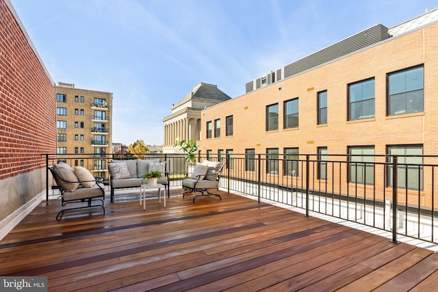 1720 15th St NW, Washington, DC 20009 - wooden terrace with an outdoor living space
