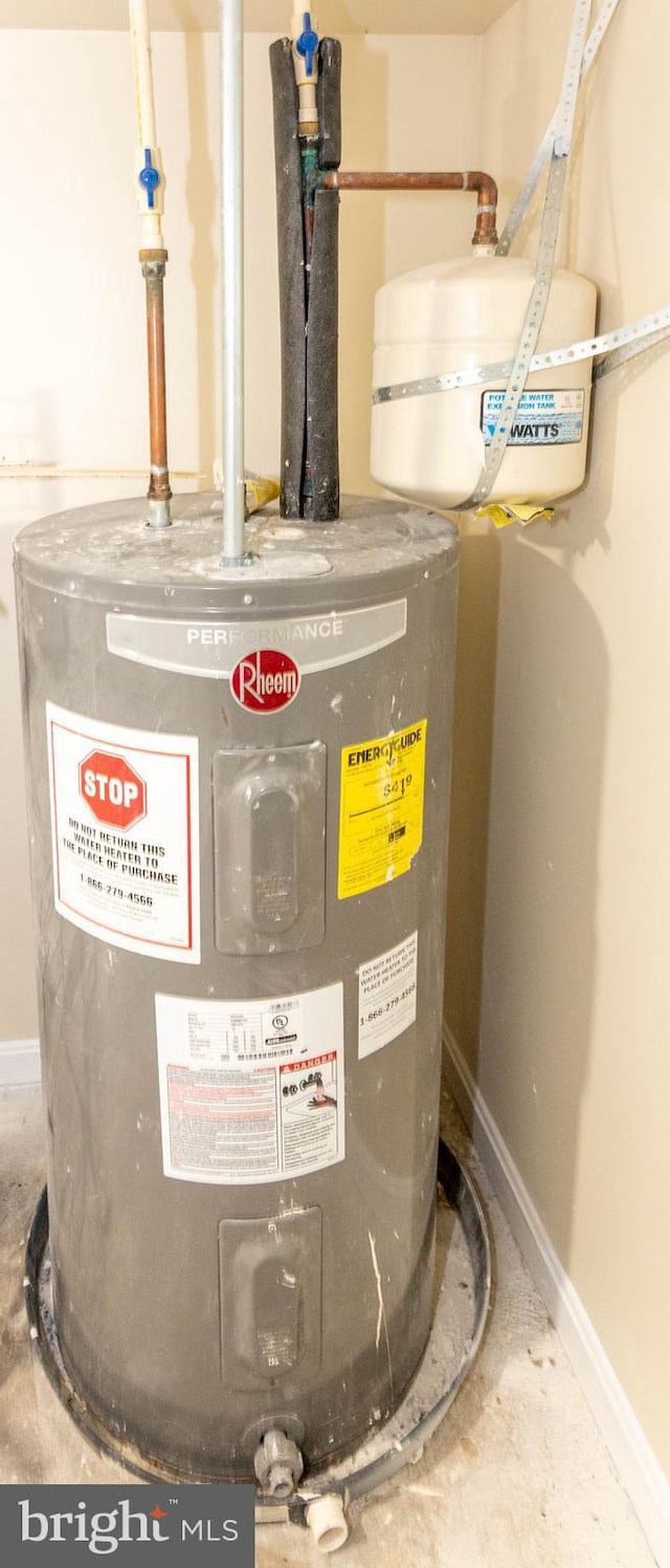 3923 Fairview Ave, Baltimore, MD 21216 - utility room featuring electric water heater