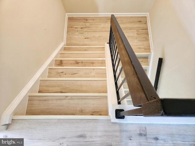 8688 Village Sq, Alexandria, VA 22309 - stairway with wood finished floors