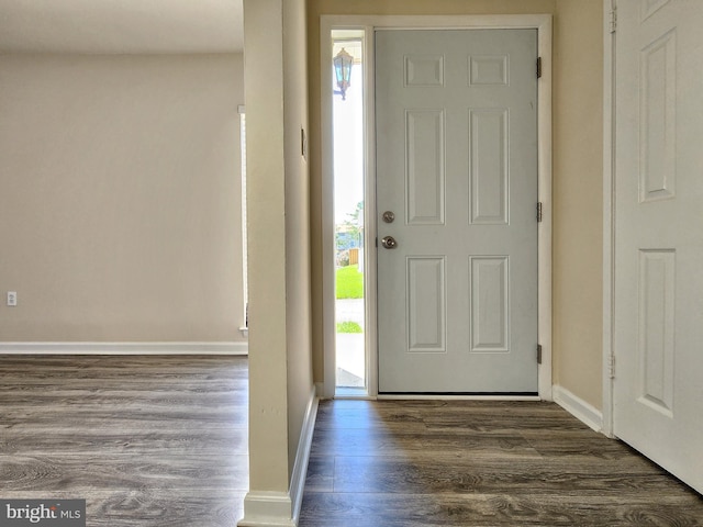 8688 Village Sq, Alexandria, VA 22309 - entryway with dark wood-style flooring and baseboards