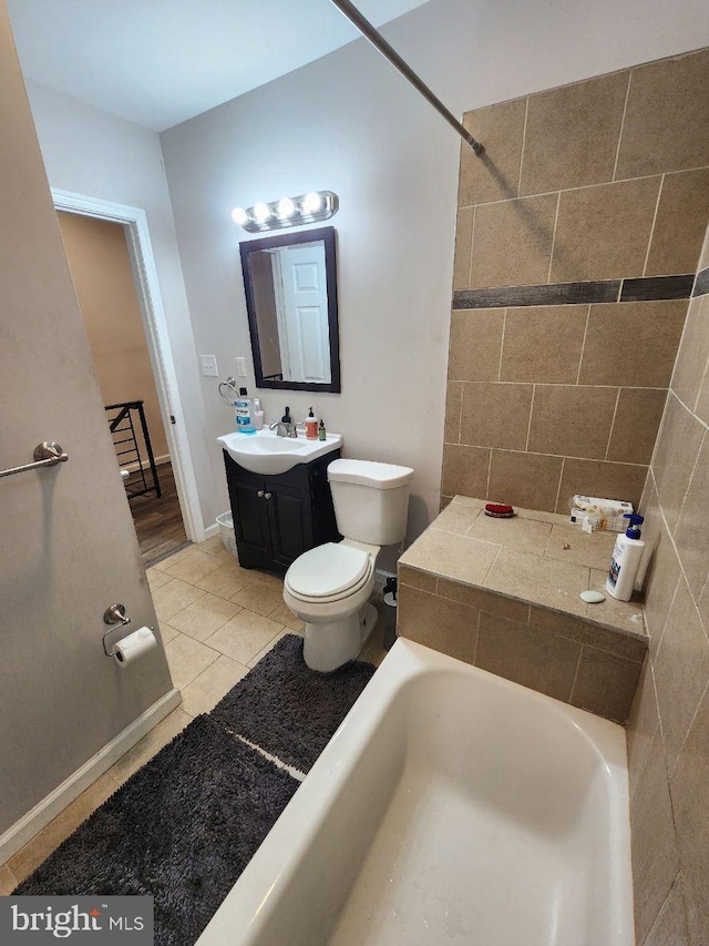 7034 N Broad St, Philadelphia, PA 19126 - bathroom featuring vanity, tile patterned floors, and a bathtub