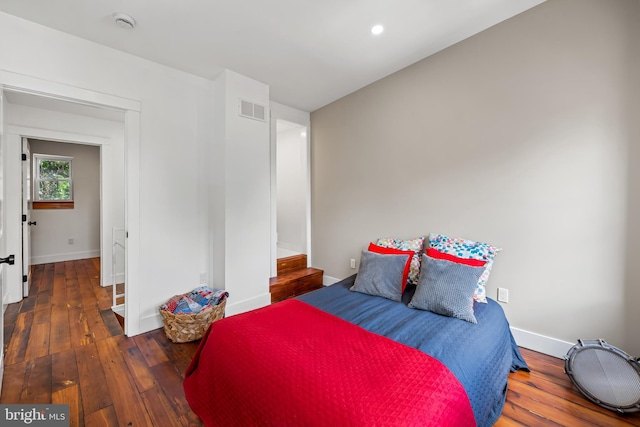 1406 Lemmon St, Baltimore, MD 21223 - bedroom with hardwood / wood-style flooring and recessed lighting