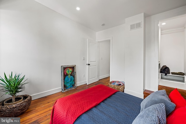1406 Lemmon St, Baltimore, MD 21223 - bedroom featuring hardwood / wood-style floors and recessed lighting