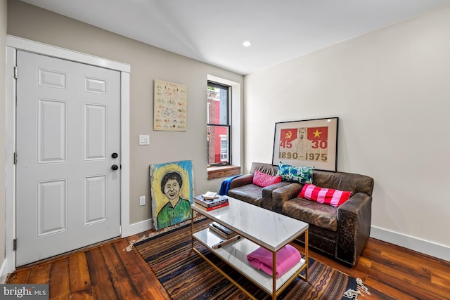 1406 Lemmon St, Baltimore, MD 21223 - living area featuring wood finished floors and recessed lighting