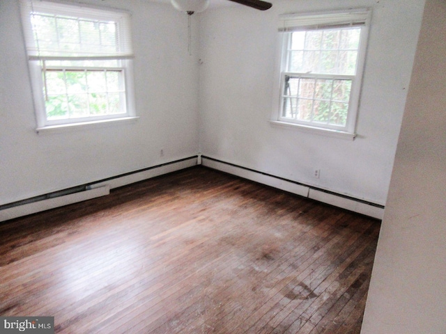 1267 Ringing Rocks Park, Pottstown, PA 19464 - spare room with healthy amount of natural light, hardwood / wood-style floors, and a ceiling fan