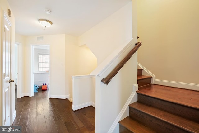 12150 Grey Squirrel St, Clarksburg, MD 20871 - stairs with hardwood / wood-style flooring and baseboards