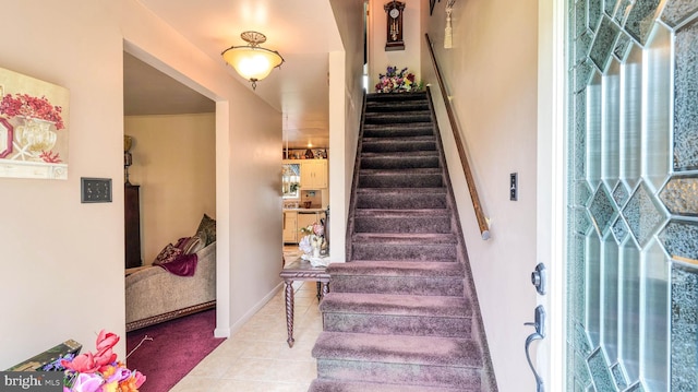 32 Lakeshore Dr, Hammonton, NJ 08037 - stairway featuring tile patterned flooring