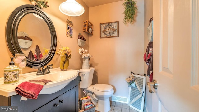32 Lakeshore Dr, Hammonton, NJ 08037 - half bath featuring vanity and tile patterned flooring