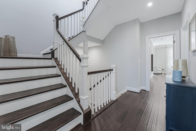 43561 Michigan Sq, Leesburg, VA 20176 - stairway with wood finished floors and recessed lighting