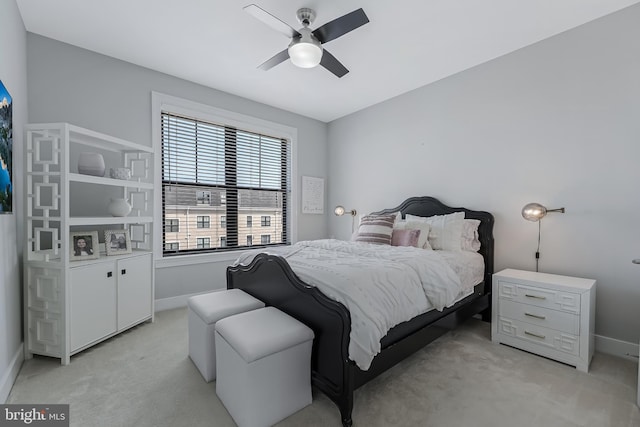 43561 Michigan Sq, Leesburg, VA 20176 - bedroom featuring light carpet and ceiling fan
