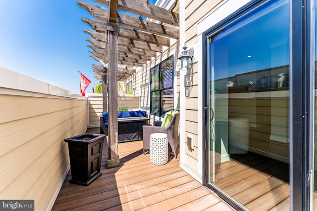 43561 Michigan Sq, Leesburg, VA 20176 - wooden deck with a pergola