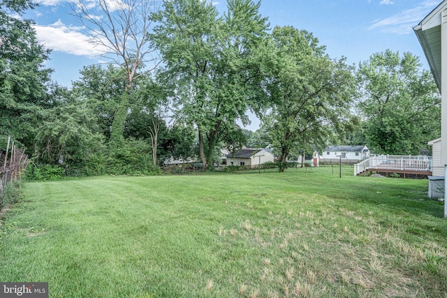 1531 Aiden Dr, Woodbridge, VA 22191 - view of yard with a wooden deck