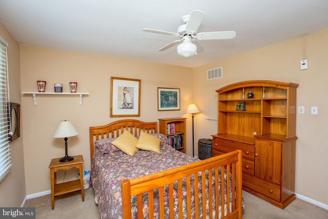 105 Wood Dr, Southampton, PA 18966 - bedroom with light carpet and a ceiling fan
