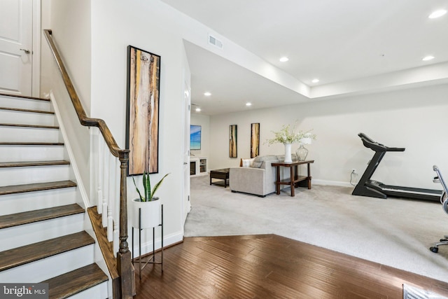 221 Patriots Path, Malvern, PA 19355 - exercise area featuring recessed lighting and carpet