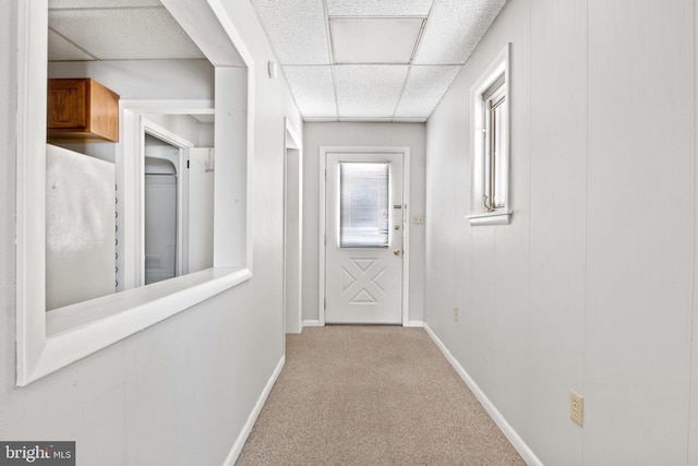 128 E Main St, Palmyra, PA 17078 - hall with carpet and a paneled ceiling