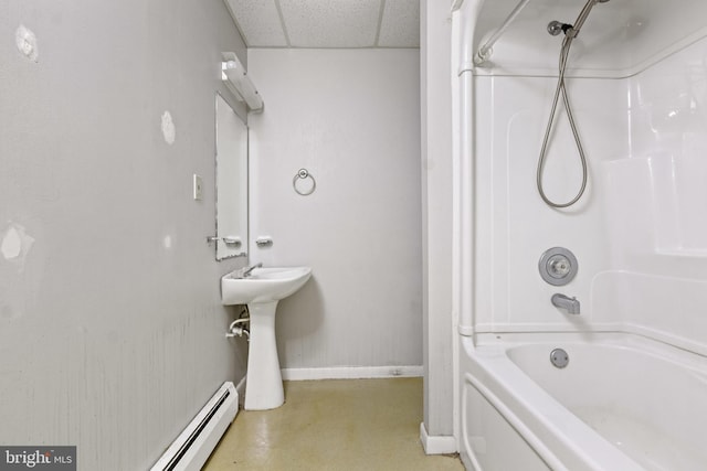 128 E Main St, Palmyra, PA 17078 - full bathroom featuring baseboards and shower / washtub combination