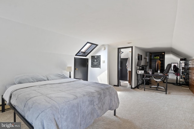 128 E Main St, Palmyra, PA 17078 - carpeted bedroom featuring vaulted ceiling and a skylight
