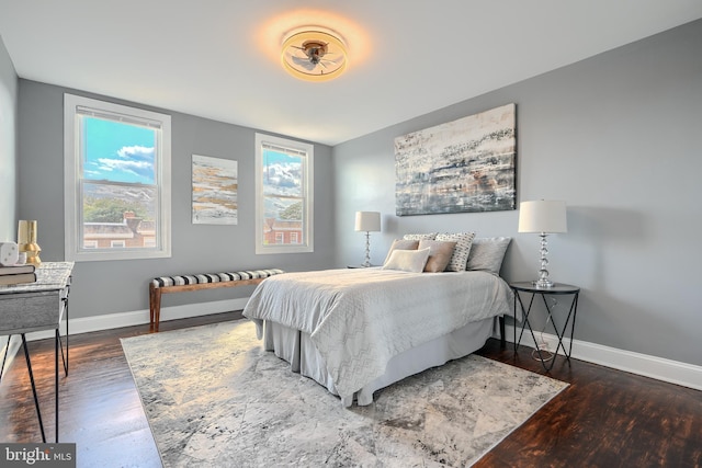 4316 Shamrock Ave, Baltimore, MD 21206 - bedroom with baseboards and dark wood-style flooring