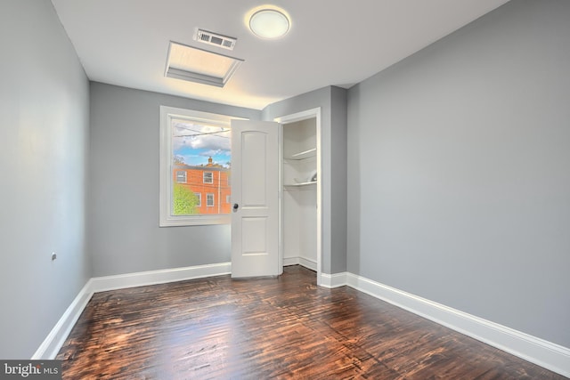 4316 Shamrock Ave, Baltimore, MD 21206 - unfurnished bedroom with dark wood-type flooring and a closet