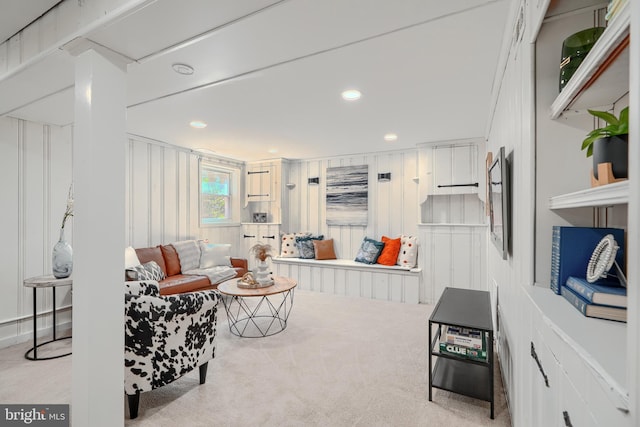 4316 Shamrock Ave, Baltimore, MD 21206 - living area with carpet floors and recessed lighting