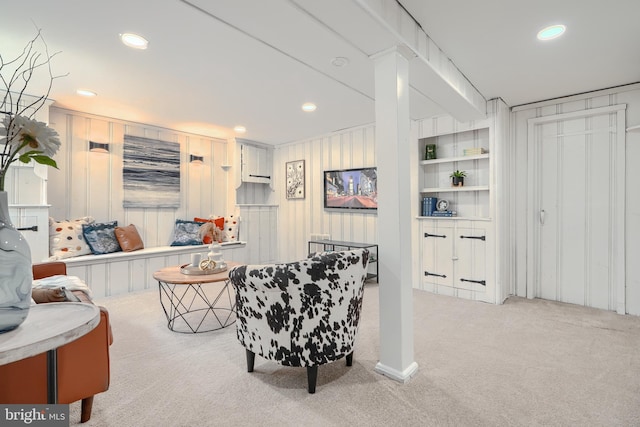 4316 Shamrock Ave, Baltimore, MD 21206 - living area with light carpet and recessed lighting