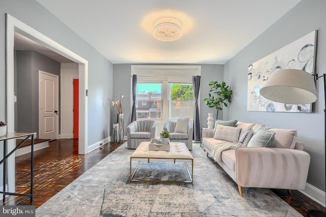 4316 Shamrock Ave, Baltimore, MD 21206 - living room with baseboards and wood finished floors