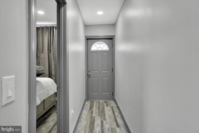 553 Wunder St Fl 1St, Reading, PA 19602 - doorway with light wood-style flooring and baseboards