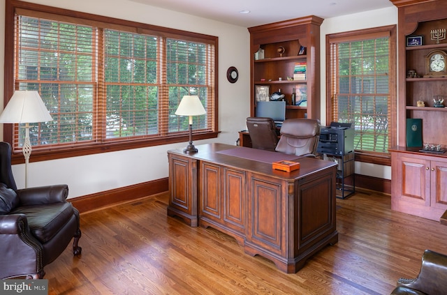 211 Twinings Ln, Wayne, PA 19087 - home office with light wood-style flooring and baseboards