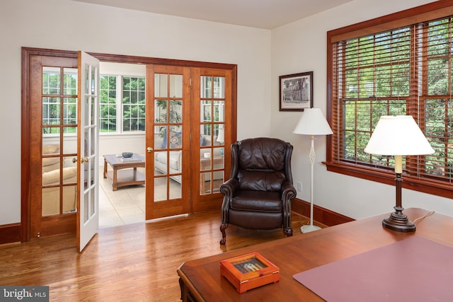 211 Twinings Ln, Wayne, PA 19087 - office with french doors, healthy amount of natural light, and wood finished floors