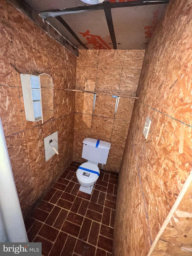 733 Saint Paul Rd, Meyersdale, PA 15552 - bathroom featuring toilet and brick patterned floors
