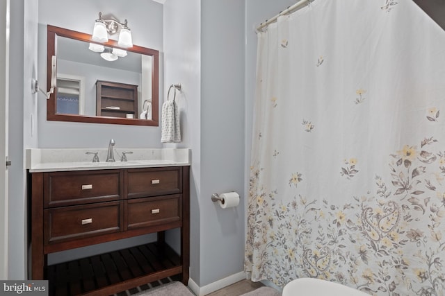 269 Burning Tree Rd, Delran, NJ 08075 - bathroom featuring vanity and curtained shower