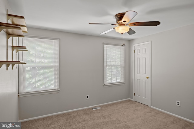 269 Burning Tree Rd, Delran, NJ 08075 - empty room featuring ceiling fan, plenty of natural light, and carpet floors