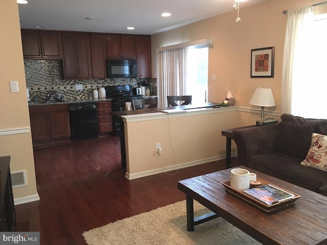 233 Flagstone Rd Unit 5, Chester Springs, PA 19425 - living area featuring dark wood-style flooring and recessed lighting