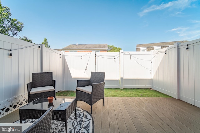 689 Colony Dr, York, PA 17404 - deck featuring a fenced backyard