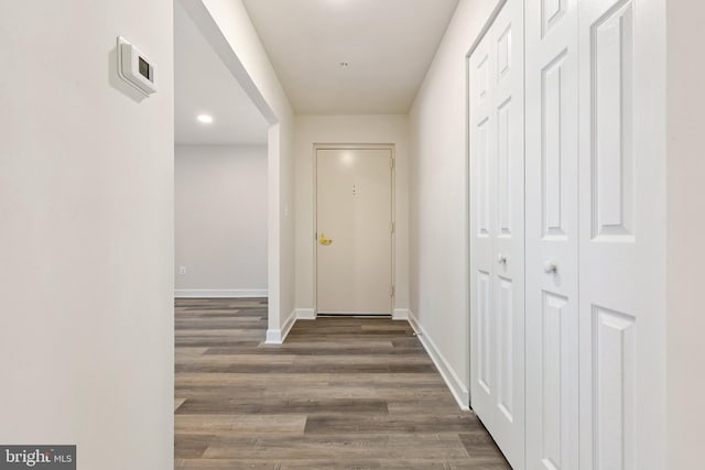826 Quince Orchard Blvd Unit 101, Gaithersburg, MD 20878 - corridor with baseboards and wood finished floors