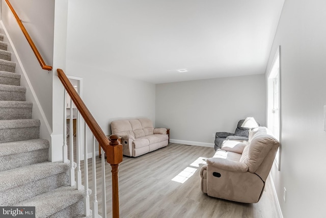 6508 Millcreek Rd, Laurel, DE 19956 - living room with wood finished floors and stairway