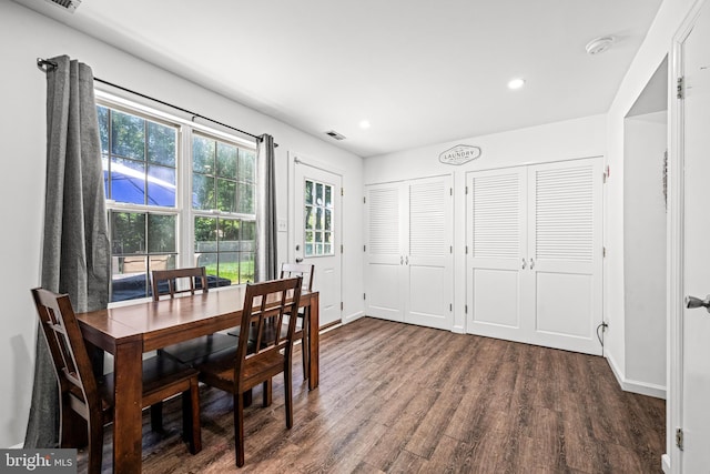 20 Woodvale Dr, Atco, NJ 08004 - dining room featuring dark wood-type flooring and recessed lighting