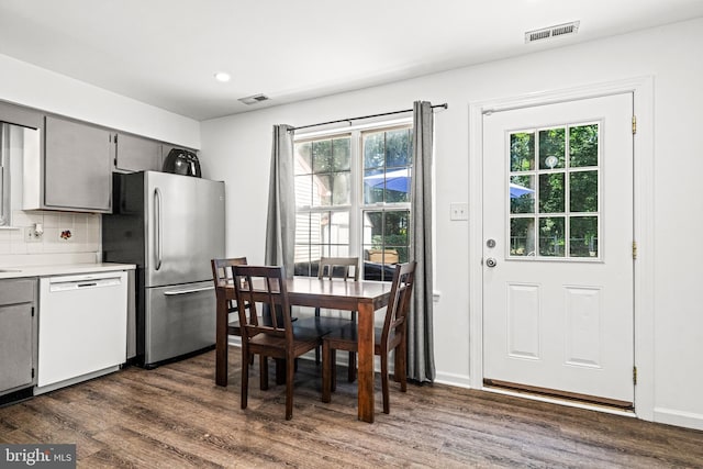20 Woodvale Dr, Atco, NJ 08004 - dining space featuring dark wood-style floors and recessed lighting