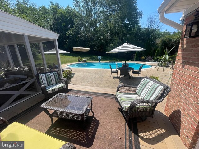 14311 Shelter Ln, Haymarket, VA 20169 - outdoor pool featuring a patio