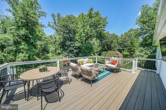 1930 Foxhall Rd, Mclean, VA 22101 - wooden terrace with outdoor lounge area