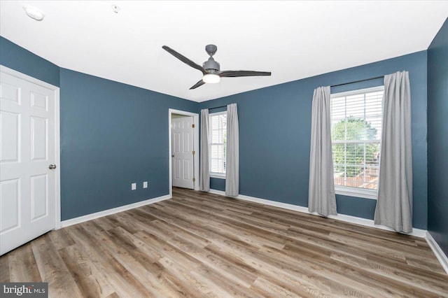 1806 Wheyfield Dr, Frederick, MD 21701 - unfurnished bedroom with wood finished floors and ceiling fan