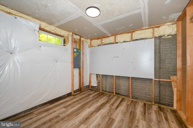 1806 Wheyfield Dr, Frederick, MD 21701 - basement featuring electric panel and wood finished floors