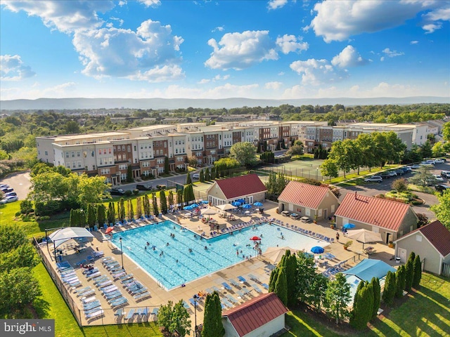 1806 Wheyfield Dr, Frederick, MD 21701 - bird's eye view of a pool area
