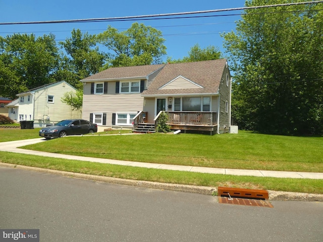 2 Pineview, Berlin, NJ 08009 - split level home with a front lawn, covered porch, and a shingled roof