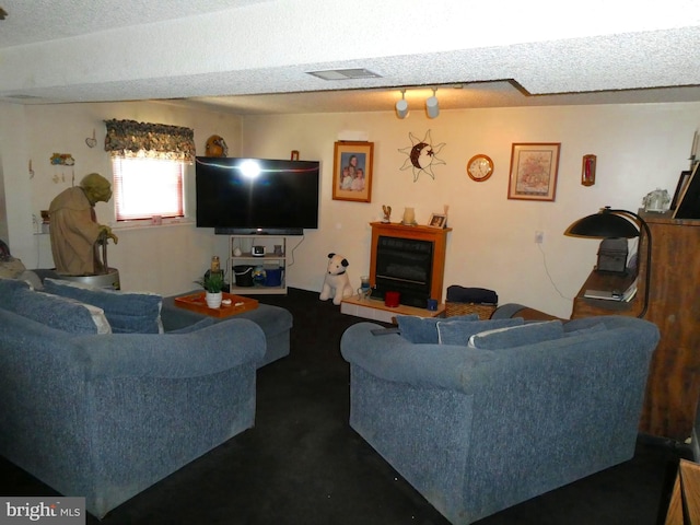 2 Pineview, Berlin, NJ 08009 - living room featuring a textured ceiling
