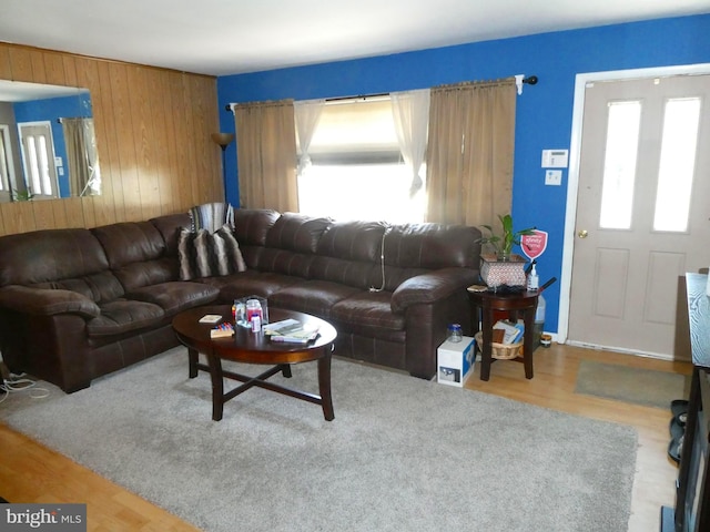 2 Pineview, Berlin, NJ 08009 - living room with wood walls and wood finished floors