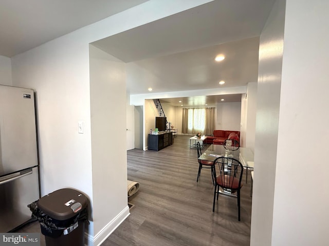 1611 S 28th St, Philadelphia, PA 19145 - dining room featuring wood finished floors and recessed lighting